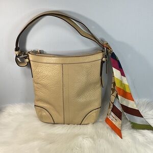 Coach Bleeker Pebbled Leather Crossbody Shoulder Bag F12319